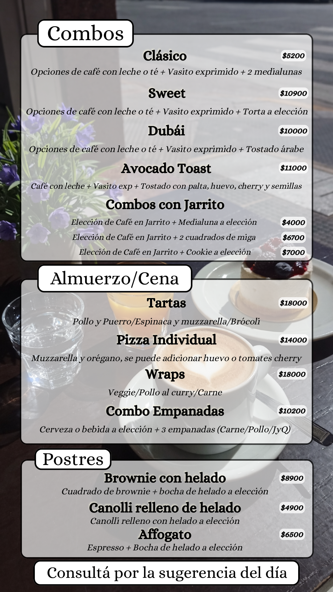Combos Cafetería