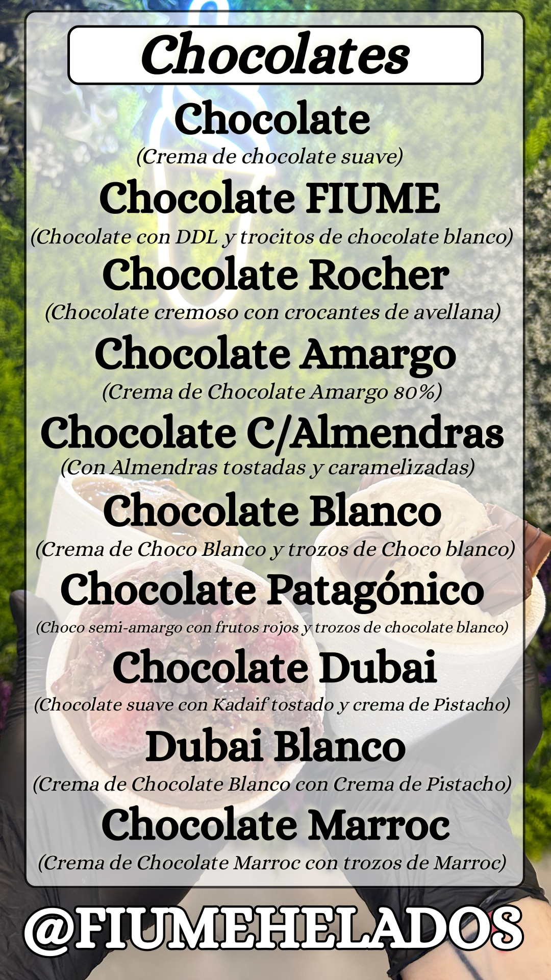 Sabores de chocolate